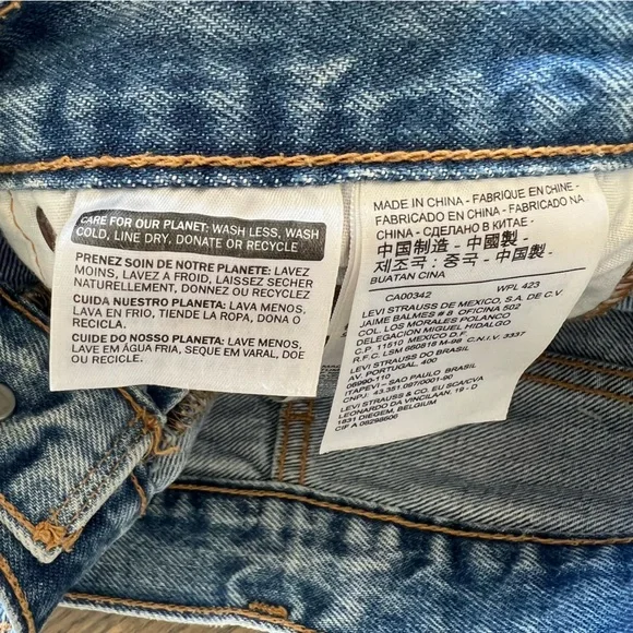 Levi's 501 Denim Cutoff Button Fly Shorts, Size 29 - Picture 6 of 8